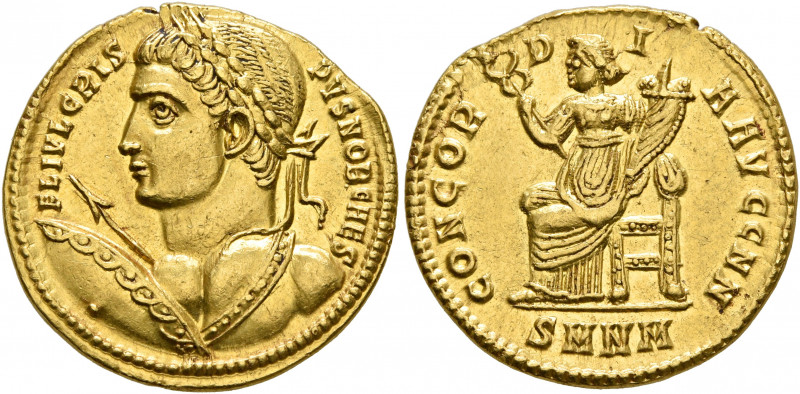 Crispus, Caesar, 316-326. Solidus (Gold, 19 mm, 4.38 g, 11 h), Nicomedia, 324. F...