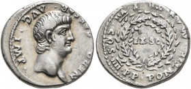 Nero, 54-68. Denarius (Silver, 18 mm, 3.59 g, 5 h), Lugdunum, 60-61. NERO CAESAR AVG IMP Bare head of Nero to right. Rev. PONTIF MAX TR P VII COS IIII...