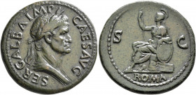 Galba, 68-69. Sestertius (Orichalcum, 35 mm, 25.06 g, 6 h), Rome, 2nd half of June 68-January 69. SER GALBA IMP CAES AVG Laureate and draped bust of G...
