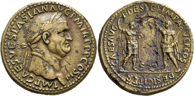 Vespasian, 69-79. Sestertius (Orichalcum, 34 mm, 25.55 g, 7 h), Rome, 71. IMP CA...