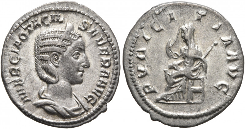 Otacilia Severa, Augusta, 244-249. Denarius (Silver, 20 mm, 2.64 g, 12 h), Rome,...