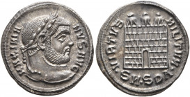 Maximianus, first reign, 286-305. Argenteus (Silver, 19 mm, 3.43 g, 12 h), Serdica, circa 303-305. MAXIMIA-NVS AVG Laureate head of Maximianus to righ...
