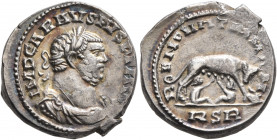 Carausius, Romano-British Emperor, 286-293. Denarius (Silver, 19 mm, 3.73 g, 6 h), Londinium (?), circa 287-289. IMP CARAVSIVS P F AVG Laureate, drape...