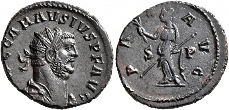 Carausius, Romano-British Emperor, 286-293. Antoninianus (Bronze, 23 mm, 4.53 g,...