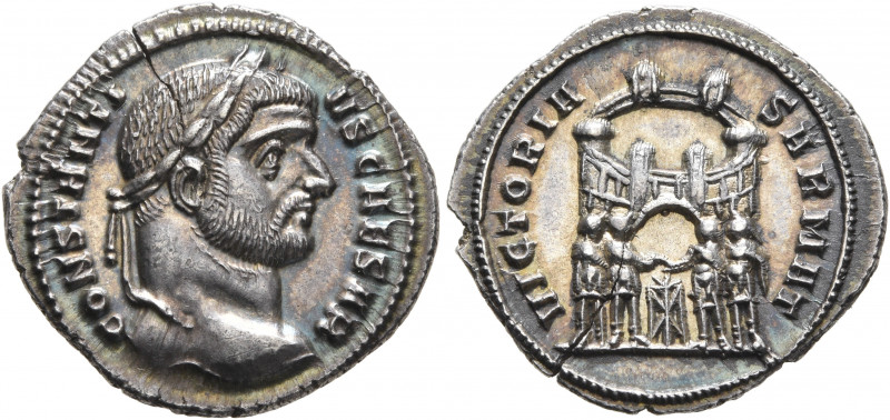 Constantius I, as Caesar, 293-305. Argenteus (Silver, 20 mm, 3.06 g, 6 h), Ticin...