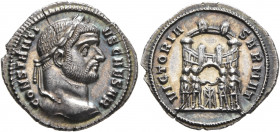 Constantius I, as Caesar, 293-305. Argenteus (Silver, 20 mm, 3.06 g, 6 h), Ticinum, 294-295. CONSTANTI-VS CAESAR Laureate head of Constantius I to rig...