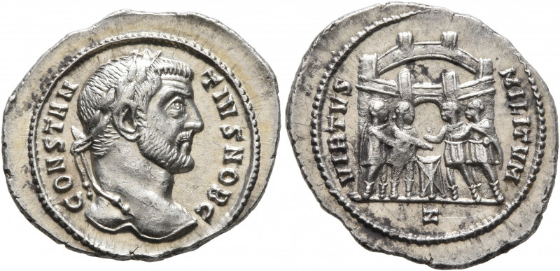 Constantius I, as Caesar, 293-305. Argenteus (Silver, 20 mm, 3.09 g, 5 h), Rome,...