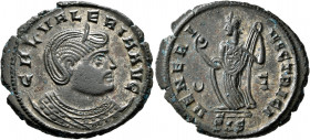 Galeria Valeria, Augusta, 308-311. Follis (Silvered bronze, 25 mm, 5.79 g, 6 h), Siscia, 310-311. GAL VALERIA AVG Diademed and draped bust of Galeria ...
