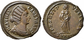 Fausta, Augusta, 324-326. Follis (Bronze, 20 mm, 2.95 g, 5 h), Heraclea, 325-326. FLAV MAX FAVSTA AVG Draped bust of Fausta to right, wearing pearl ne...