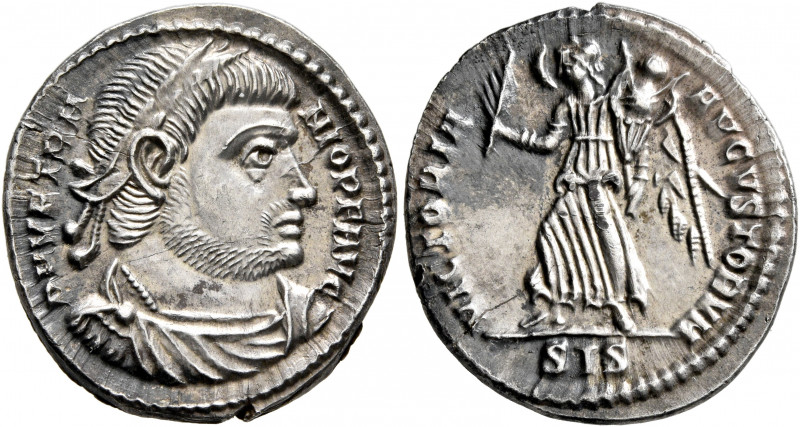 Vetranio, 350. Siliqua (Silver, 20 mm, 3.45 g, 7 h), Siscia, 1st March-25th Dece...
