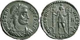 Vetranio, 350. Maiorina (Bronze, 23 mm, 3.78 g, 11 h), Siscia, 1st March-25th December 350. D N VETRA-NIO P F AVG Laureate, draped and cuirassed bust ...