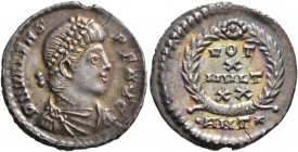 Valens, 364-378. Siliqua (Silver, 19 mm, 1.78 g, 6 h), Antiochia, 367-375. D N VALENS P F AVG Pearl-diademed, draped and cuirassed bust of Valens to r...