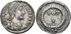 Procopius, usurper, 365-366. Siliqua (Silver, 18 mm, 1.94 g, 6 h), Constantinopolis. D N PROCO-PIVS P F AVG Pearl-diademed, draped and cuirassed bust ...