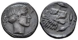Sicily, Leontini Drachm circa 430-425, AR 18.00 mm., 3.87 g.
Laureate head of Apollo r. Rev. Lions' head r., with open jaws and protruding tongue; ar...