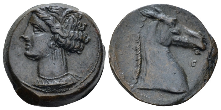 The Carthaginians in Sicily and North Africa, Sardinia Bronze circa 264-241, Æ 1...