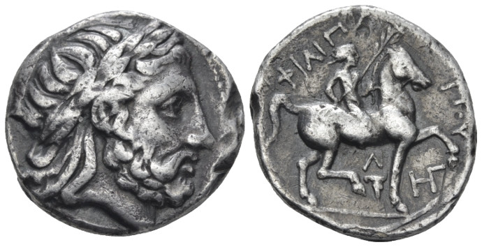 Kingdom of Macedon, Philip II, 359-336 Amphipolis Tetradrachm circa 307-297 BC, ...
