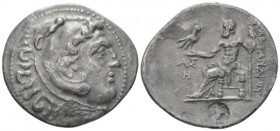 Kingdom of Macedon, Alexander III, 336 – 323 and posthmous issues Aspendos Tetradrachm circa 205-204, AR 34.00 mm., 16.06 g.
Head of Heracles r., wea...