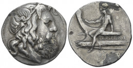 Kingdom of Macedon, Antigonos III Doson, 229 – 221 uncertain mint Tetradrachm circa 227-225, AR 31.00 mm., 15.47 g.
 Head of Poseidon r., hair bound ...