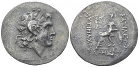 Mysia, Lampsacus Tetradrachm II century BC, AR 37.00 mm., 14.10 g.
Diademed head of the deified Alexander r., with horn of Ammon. Rev. Athena Nikepho...