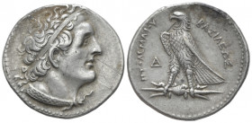 The Ptolemies, Ptolemy I Soter, 305-282 Alexandria Tetradrachm circa 294-282, AR 29.00 mm., 14.80 g.
Diademed head r., wearing aegis around neck; sma...