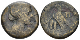The Ptolemies, Cleopatra VII Thea Neotera, 51-30 BC Alexandria Diobol-80 Drachmae circa 51-30, Æ 26.00 mm., 15.79 g.
Diademed and draped bust r. Rev....