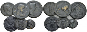 Lydia, Saitta Lot of 6 bronze II-III cent., Æ 0.00 mm., 35.14 g.
 Lot of 5 bronzes, including: Saitta, Sala, Philadelphia, Magnesia.
 
 Very Fine....
