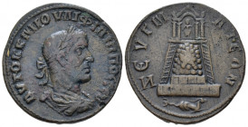 Commagene, Zeugma Philip I, 244-249 Bronze circa 244-249, Æ 28.50 mm., 17.55 g.
Laureate, draped, and cuirassed bust r. Rev. Tetrastyle temple of Zeu...
