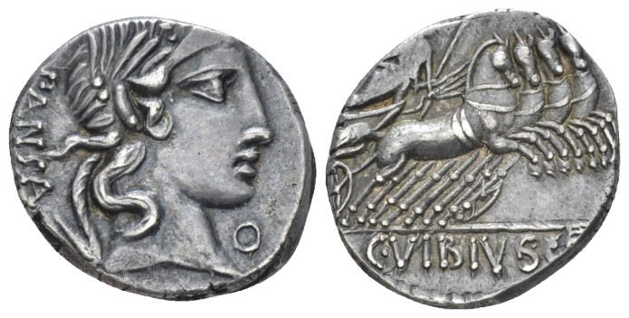 C. Vibius C.f. Pansa Denarius circa 90, AR 18.00 mm., 3.76 g.
PANSA Laureate he...