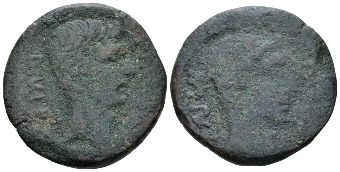 Bronze imitation After 38 BC, Æ 28.80 mm., 13.20 g.
CAESAR – DIVI·F Bare head o...