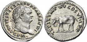 Titus augustus, 79 – 81 
Denarius 1st January-30th June 80, AR 3.49 g. IMP TITVS CAES VESPASIAN AVG P M Laureate head with slight beard r. Rev. TR P ...