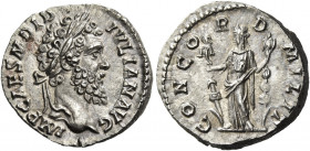 Didius Julianus, 28th March – 1st June 193 
Denarius 28th March-end of May 193, AR 3.38 g. IMP CAES M DID – IVLIAN AVG Laureate head r. Rev. CONCO – ...