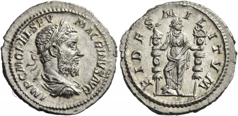 Macrinus, 217 – 218 
Denarius 217-218, AR 3.50 g. IMP C M OPEL SEV – MACRINVS A...