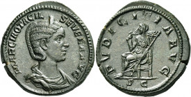 Otacilia Severa, wife of Philip I 
Sestertius 245, Æ 22.60 g. MARCIA OTACIL SEVERA AVG Draped and diademed bust r., hair in horizontal waves and tied...