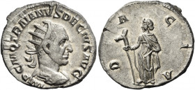 Trajan Decius, 249 – 251 
Antoninianus 249-251, AR 4.44 g. IMP C M Q TRAIANVS DECIVS AVG Radiate and cuirassed bust r. Rev. D – A – CIA Dacia standin...