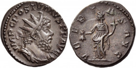 Postumus, 260 – 269 
Antoninianus, Mint I circa 267, billon 3.88 g. IMP C POSTVMVS PF AVG Radiate, draped, and cuirassed bust r. Rev. VBERTAS AVG Ube...