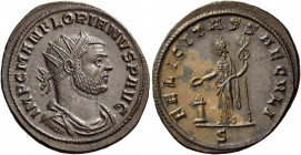 Florian, 276 
Antoninianus, Ticinum 276, billon 4.46 g. IMP C M AN FLORIANVS P AVG Radiate, draped, and cuirassed bust r. Rev. FELICITAS SAECVLI Feli...