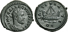 Allectus, 293 – 296 
Quinarius, Camulodunum (?) circa 293-296, billon 3.05 g. IMP C ALLECTVS P F AVG Radiate and cuirassed bust r. Rev. LAETITIA AVG ...