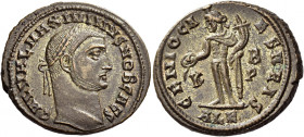 Maximinus II Daia caesar, 305 – 309 
Follis, Alexandria late 308, Æ 7.46 g. CAL VAL MAXIMINVS NOB CAES Laureate head r. Rev. GENIO CA – ESARIS Genius...