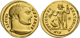 Licinius I, 308 – 324 
Aureus, Siscia summer 311-313, AV 5.11 g. LICINI – VS P F AVG Laureate head r. Rev. IOVI CONSE – RVATORI AVG Jupiter standing ...
