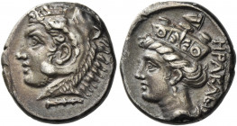 Bithynia, Heraclea Pontica 
Drachm circa 360-340, AR 3.74 g. Youthful head of Heracles l., wearing lion's skin headdress; below neck, club l. Rev. ΗΡ...