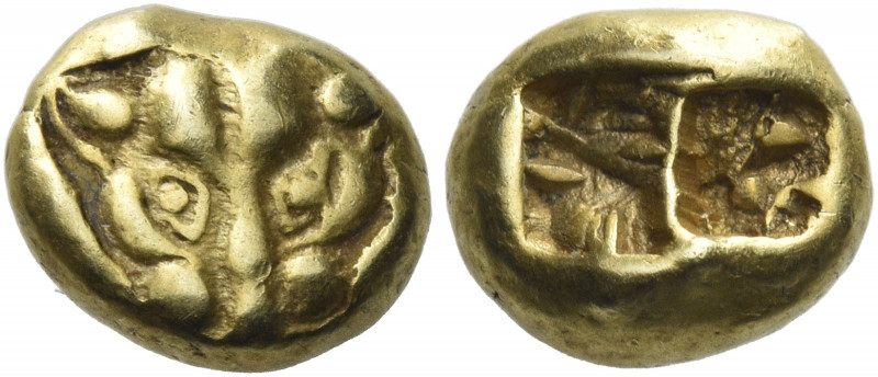 Asia Minor, Uncertain mint 
Hecte circa 600-550, EL 2.38 g. Lion's head facing ...