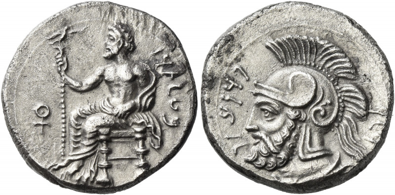 Cilicia. Pharnabazus, 380-375 
Stater, Tarsus circa 380-375, AR 10.38 g. bltrz ...