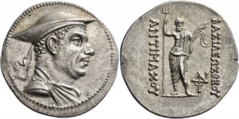 Kings of Bactria, Antimachus I, circa 174 – 165.
Tetradrachm, Balkh circa 171-1...