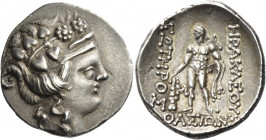 Danubian Celts 
Tetradrachm, Thasos type circa 2nd - 1st century BC, AR 16.57 g. Head of Dionysus r., wearing ivy wreath. Rev. ΗΡΑΚΛΕΟΥΣ / ΣΩΤΗΡΟΣ / ...