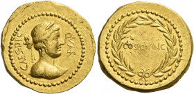 Iulius Caesar. Aureus 44, AV 8.15 g. CAES DIC – QVAR Diademed bust of Venus r. Rev. COS·QVINC within laurel wreath. Babelon Julia 30. C 20. Bahrfeldt ...