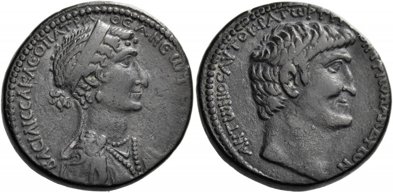 Cleopatra and Marcus Antonius. Tetradrachm, Antiochia ad Orontem Syriae secondar...