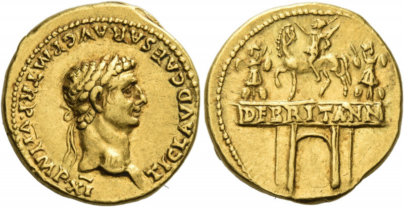 Claudius augustus, 41 – 54 
Aureus 46-47, AV 7.70 g. TI CLAVD CAESAR AVG P M TR...