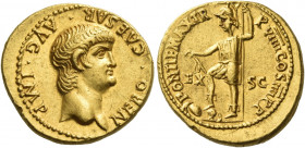 Nero augustus, 54 – 68
Aureus, Lugdunum 62-63, AV 7.72 g. NERO·CAESAR·AVG·IMP Bare head r. Rev. PONTIF MAX TR – P VIIII COS IIII P P / EX – S C Virtu...