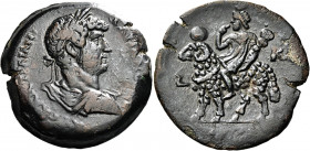 Hadrian augustus, 117 – 138 
Drachm, Alexandria 136-137 (year 21), Æ 23.49 g. [ΑΥΤ] ΚΑΙ? ΤΡΑΙΑΝ – [ΑΔΡΙΑΝΟ? ??Β] Laureate, draped and cuirassed bust ...