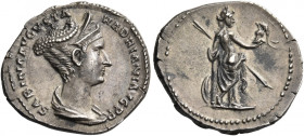 Sabina, wife of Hadrian 
Denarius 128-129, AR 3.38 g. SABINA AVGVSTA HADRIANI AVG P P Diademed and draped bust r. Rev. Venus Victrix standing, leanin...